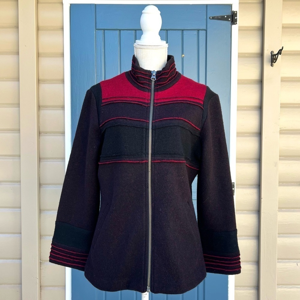 Ice Land Design 100% Wool Sweater Cardigan Women Size Large